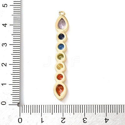 Brass Micro Pave Cubic Zirconia Pendants KK-A295-06A-G-1