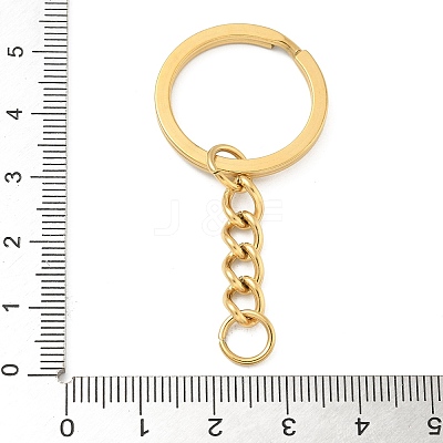 Ion Plating(IP) 304 Stainless Steel Split Key Rings KEYC-M035-02G-1