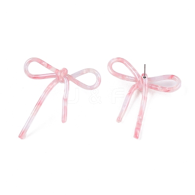 Cellulose Acetate(Resin) Stud Earrings EJEW-T020-01B-1