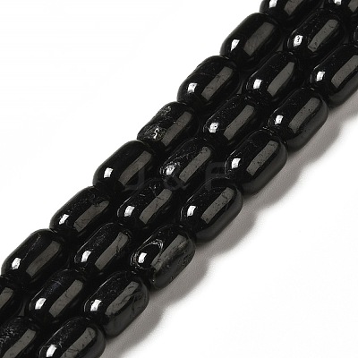 Natural Black Tourmaline Beads Strands G-G980-22-1