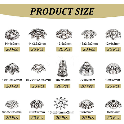 Tibetan Style Zinc Alloy Bead Cones TIBE-PH0004-19AS-1