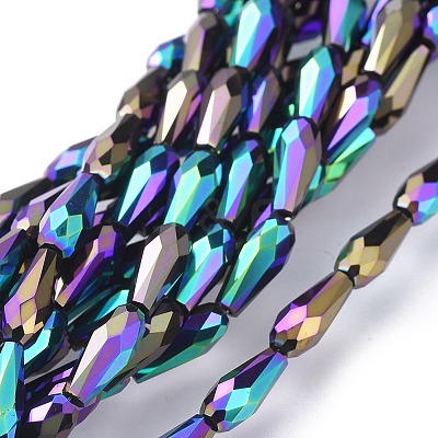 Electroplate Glass Beads Strands EGLA-L015-FP-A02-1