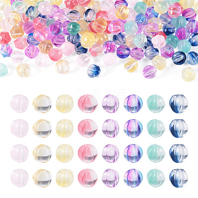 120Pcs 8 Colors Transparent Glass Beads GLAA-TA0004-25-1