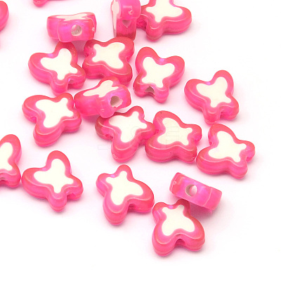 Transparent Butterfly Acrylic Beads X-TACR-Q007-01B-1