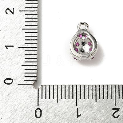 Brass Micro Pave Cubic Zirconia Charms KK-I276-38P-1
