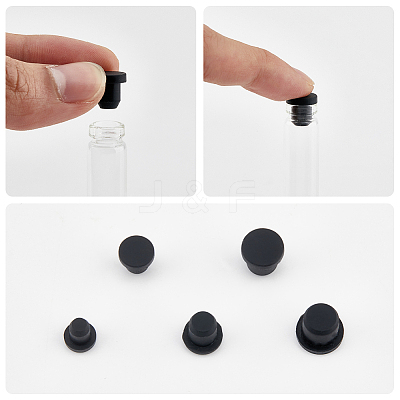 50Pcs 5 Styles Silicone Hole Plugs AJEW-GF0011-62H-1