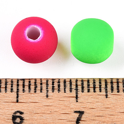 Spray Painted Acrylic Beads ACRP-N003-04B-M-1