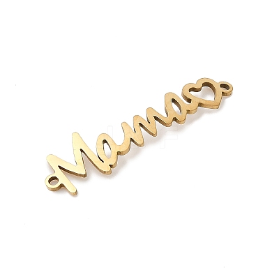 Mother's Day 201 Stainless Steel Connector Charms X-STAS-F316-38G-1