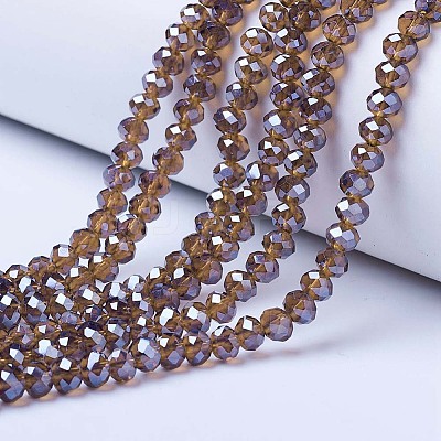 Electroplate Glass Beads Strands EGLA-A034-T6mm-A-1