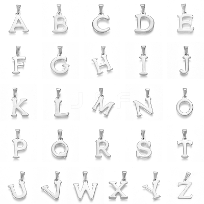 Tarnish Resistant 26pcs 304 Stainless Steel Pendants STAS-F106-95P-01A-1