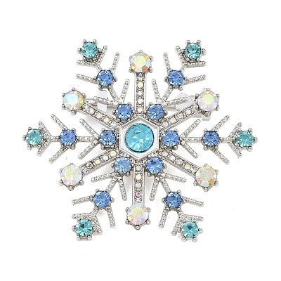 Christmas Alloy Rhinestone Lapel Pins for Backpack Clothes LS-JEWB-P055-05P-1