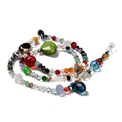 Mixed Electroplate Glass Beads Strands EGLA-A003-01-1