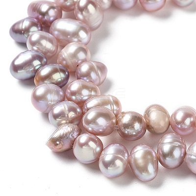Natural Cultured Freshwater Pearl Beads Strands PEAR-J007-81-1