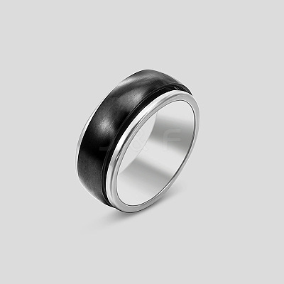 Rotatable 304 Stainless Steel Finger Rings FS-WGF1F3F-02-1
