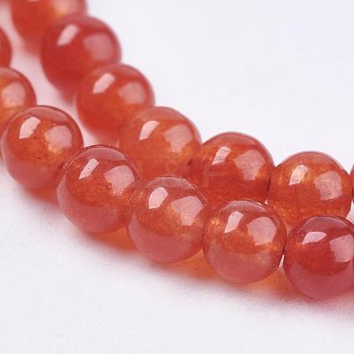 Natural White Jade Bead Strands G-R165-8mm-M2-1