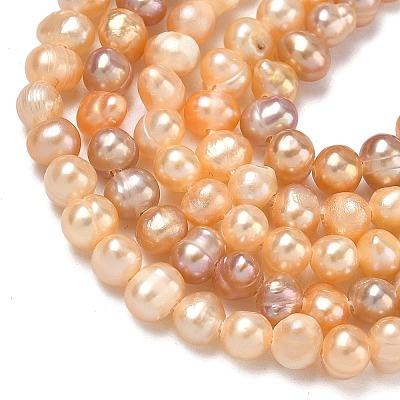 Natural Cultured Freshwater Pearl Beads Strands PEAR-L034-09B-1