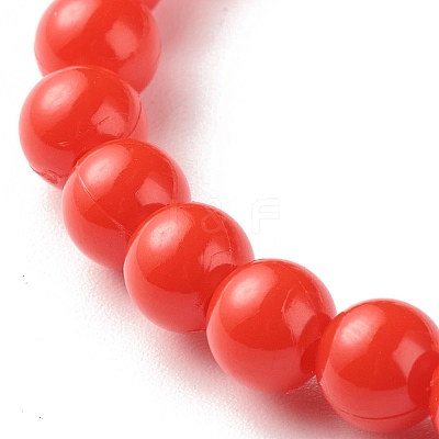 Love Flower Beads Stretch Bracelet for Kid BJEW-JB06954-1