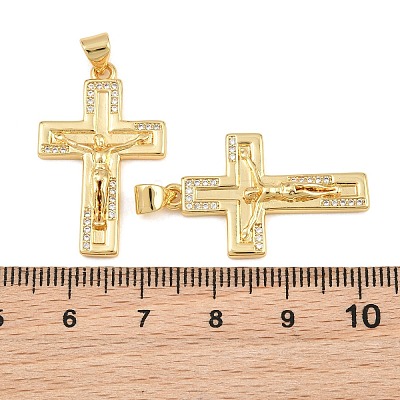 Easter Brass Micro Pave Clear Cubic Zirconia Pendants CU-CBADC6C-09G-02-1