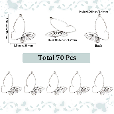 70Pcs Tibetan Style Alloy Pendants TIBE-SC0002-22AS-1