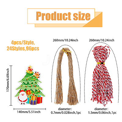 Christmas Theme Paper Gift Christmas Greeting Card Tags DIY-WH0349-93-1