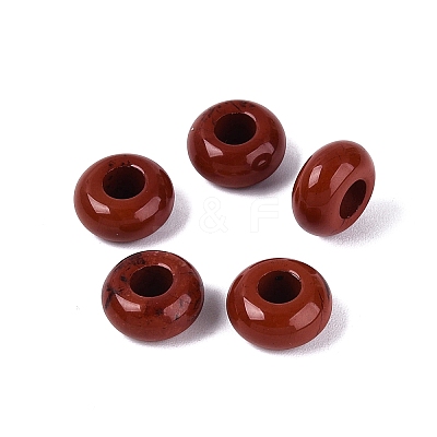 Natural Red Jasper European Beads G-Q602-04F-1