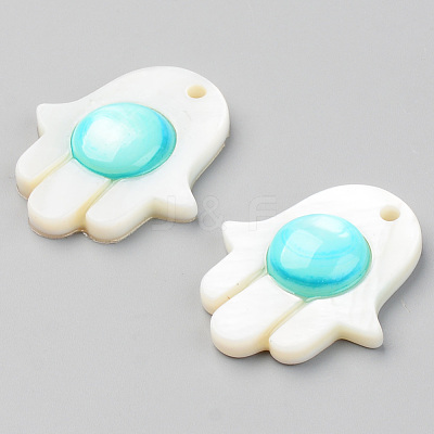 Natural Freshwater Shell Pendants SHEL-S276-102-1