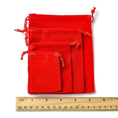 30Pcs Rectangle Velvet Pouches TP-FS0001-02D-1