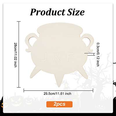 Unfinished Wooden Pieces WOOD-WH0002-32F-1