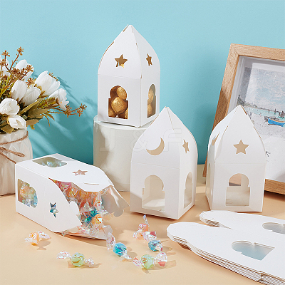 House Shaped Paper Gift Boxes with Visible Window CON-WH0088-90-1