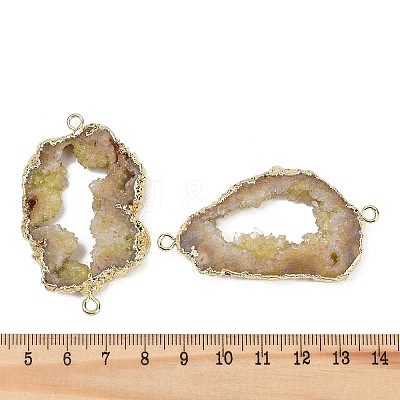 Dyed Natural Druzy Agate links G-R012-05G-07-1