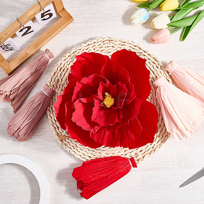 6Pcs Crepe Paper Artificial Flowers DIY-WH20007-272B-1