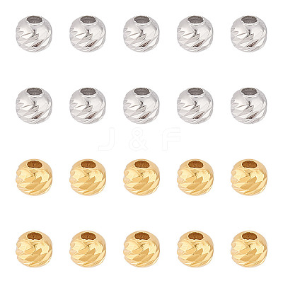 20Pcs 2 Colors 925 Sterling Silver Beads FIND-GO0002-69-1