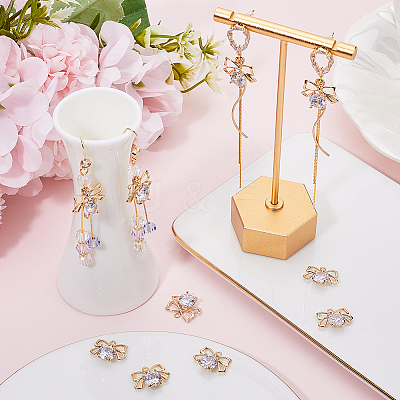 12pcs Clear Cubic Zirconia Charms KK-BBC0013-85-1