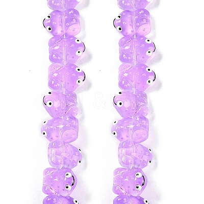 Transparent Glass Enamel Beads Strands GLAA-B021-05E-1