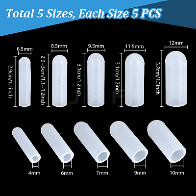 25Pcs Silicone Zipper Slider Protector Covers AJEW-WH0752-108-1