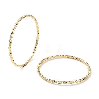 Ion Plating(IP) 304 Stainless Steel Textured Finger Rings RJEW-G298-03G-1