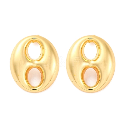 Oval 304 Stainless Steel Stud Earrings EJEW-A125-79B-G-1