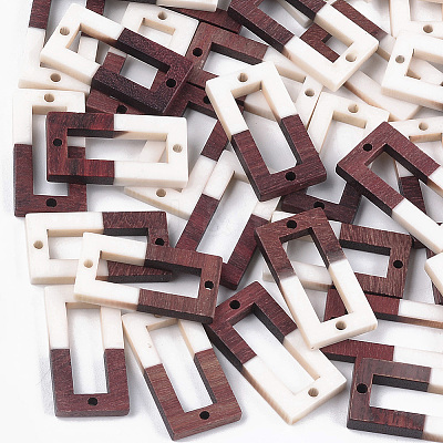 Resin & Walnut Wood Links connectors RESI-S367-09A-1