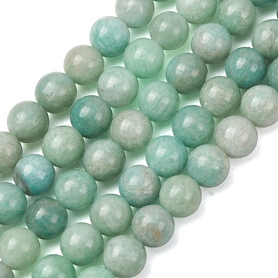Natural Amazonite Beads Strands G-F461-12-8mm-01AB-1