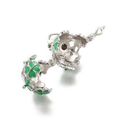 Alloy Enamel Bead Cage Pendants ENAM-M047-01P-A-1