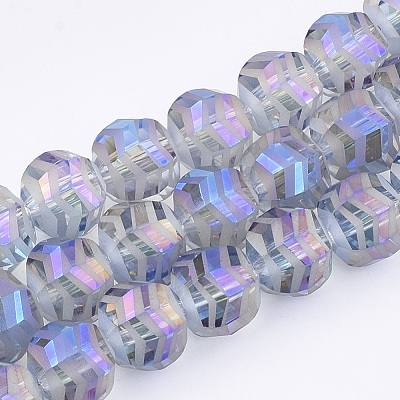 Electroplate Glass Beads Strands EGLA-T018-01-1