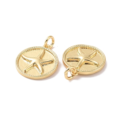 Rack Plating Brass Charms KK-C004-04G-1