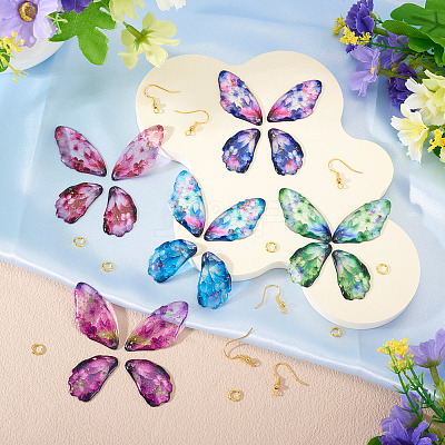 DIY Butterfly Wings Dangle Earring Making Sets DIY-TA0013-27-1
