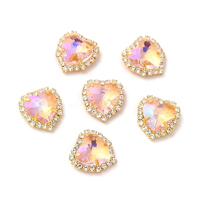 Moonlight Effect Heart Sew on Rhinestone RGLA-F079-01B-04-1