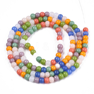 Opaque Glass Beads Strands GLAA-T006-10B-1