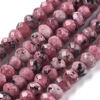 Dyed Natural Malaysia Jade Rondelle Beads Strands X-G-E316-2x4mm-38-1