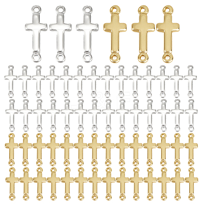 40Pcs 2 Colors Brass Links KK-AR0004-47-1