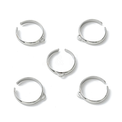 SHEGRACE Adjustable Brass Ring Components XGR0088P-132P-1