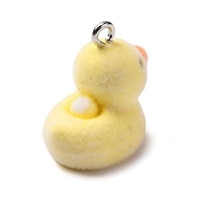 Flocky Resin Pendants FIND-S001-14P-1