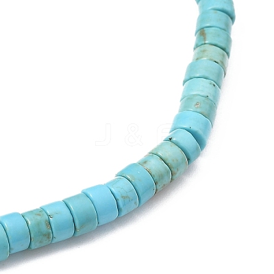 Natural Howlite Stretch Beaded Bracelets BJEW-JB05496-04-1